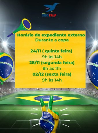 Confira o horário de atendimento externo em dias de jogos da Copa 2022